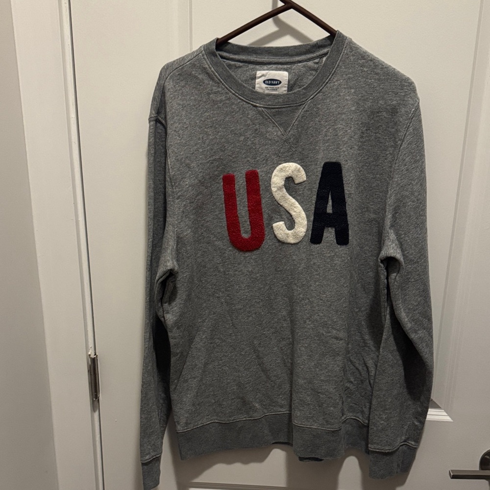 Old Navy Gray Sweatshirt with USA Design